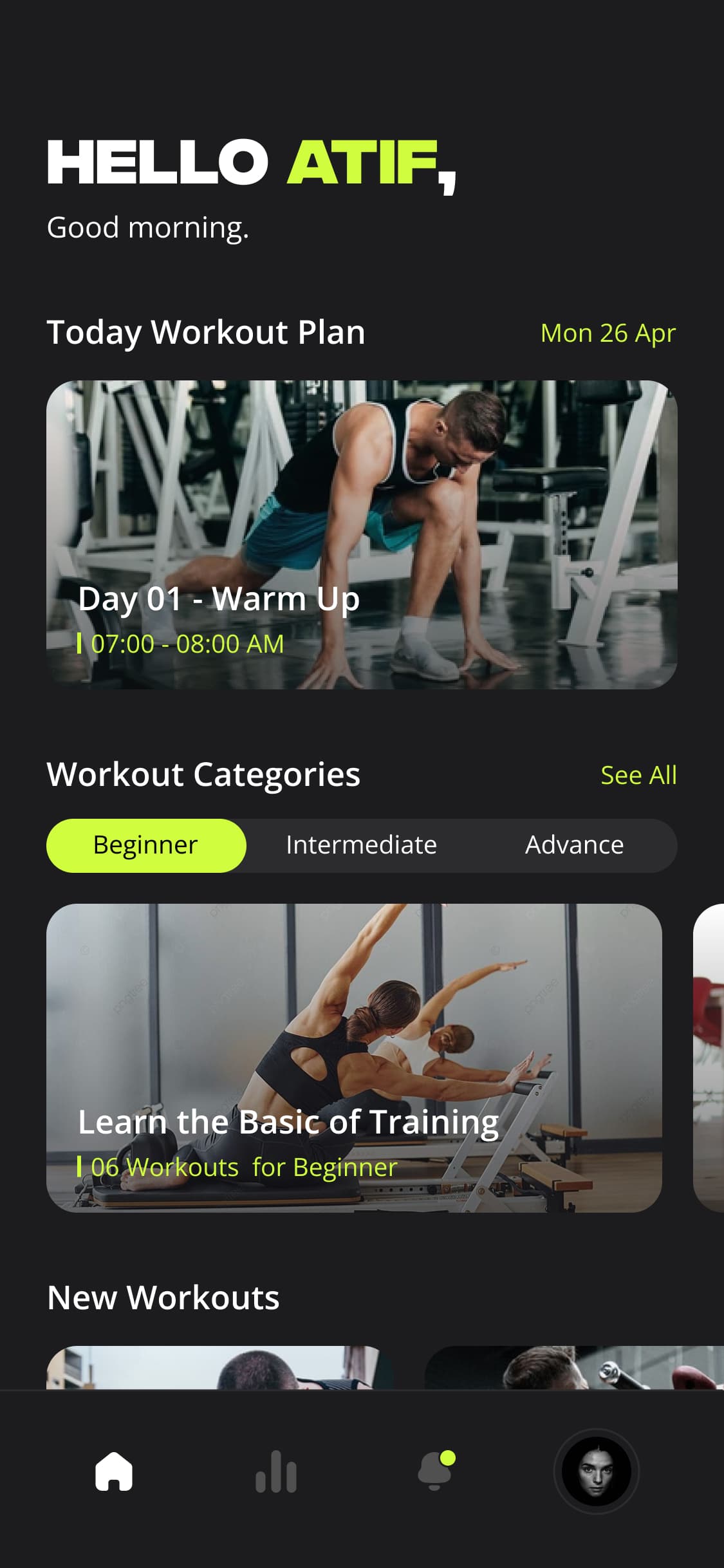 Homepage (dark)