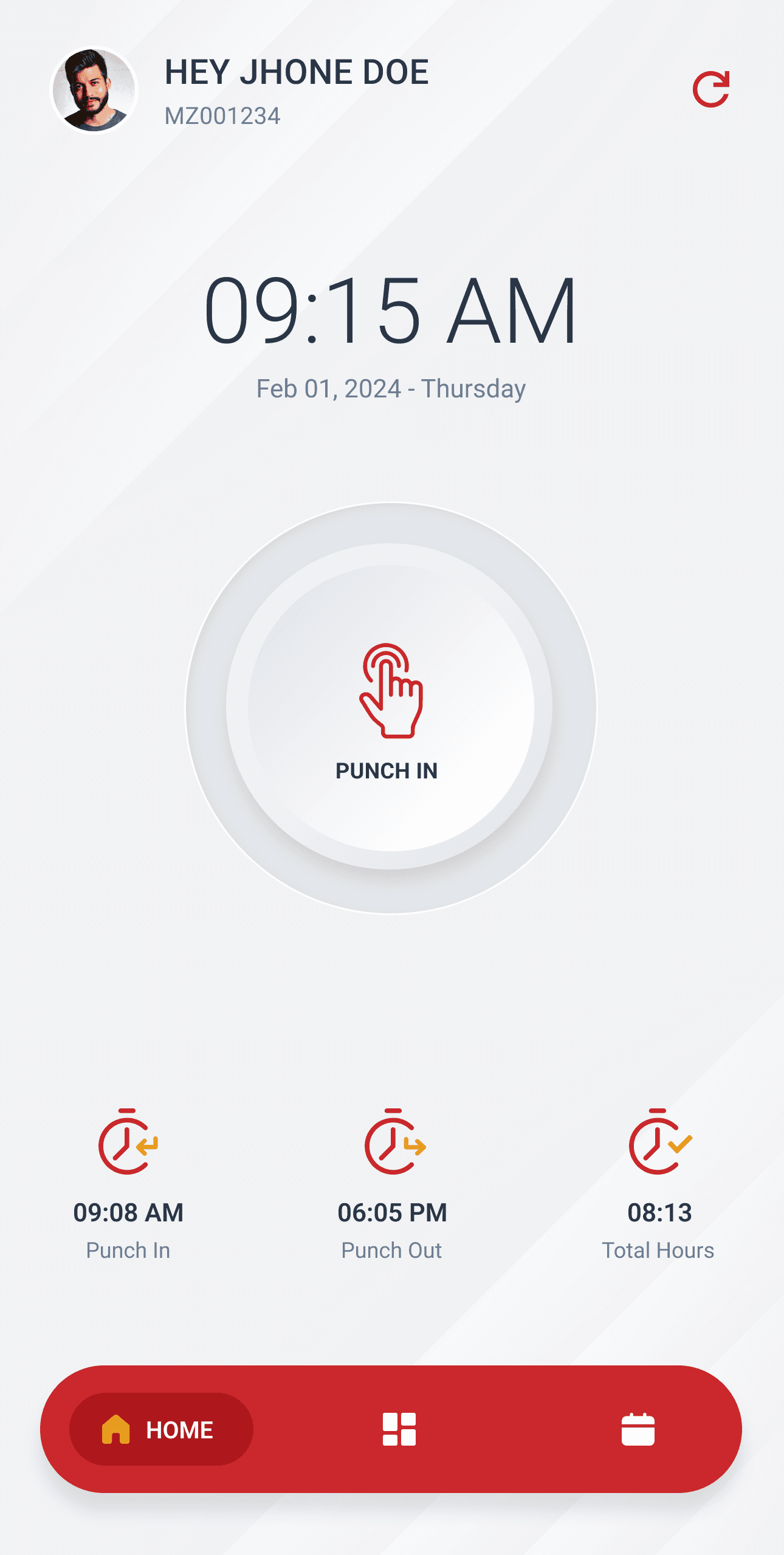 Punch in — variant 1