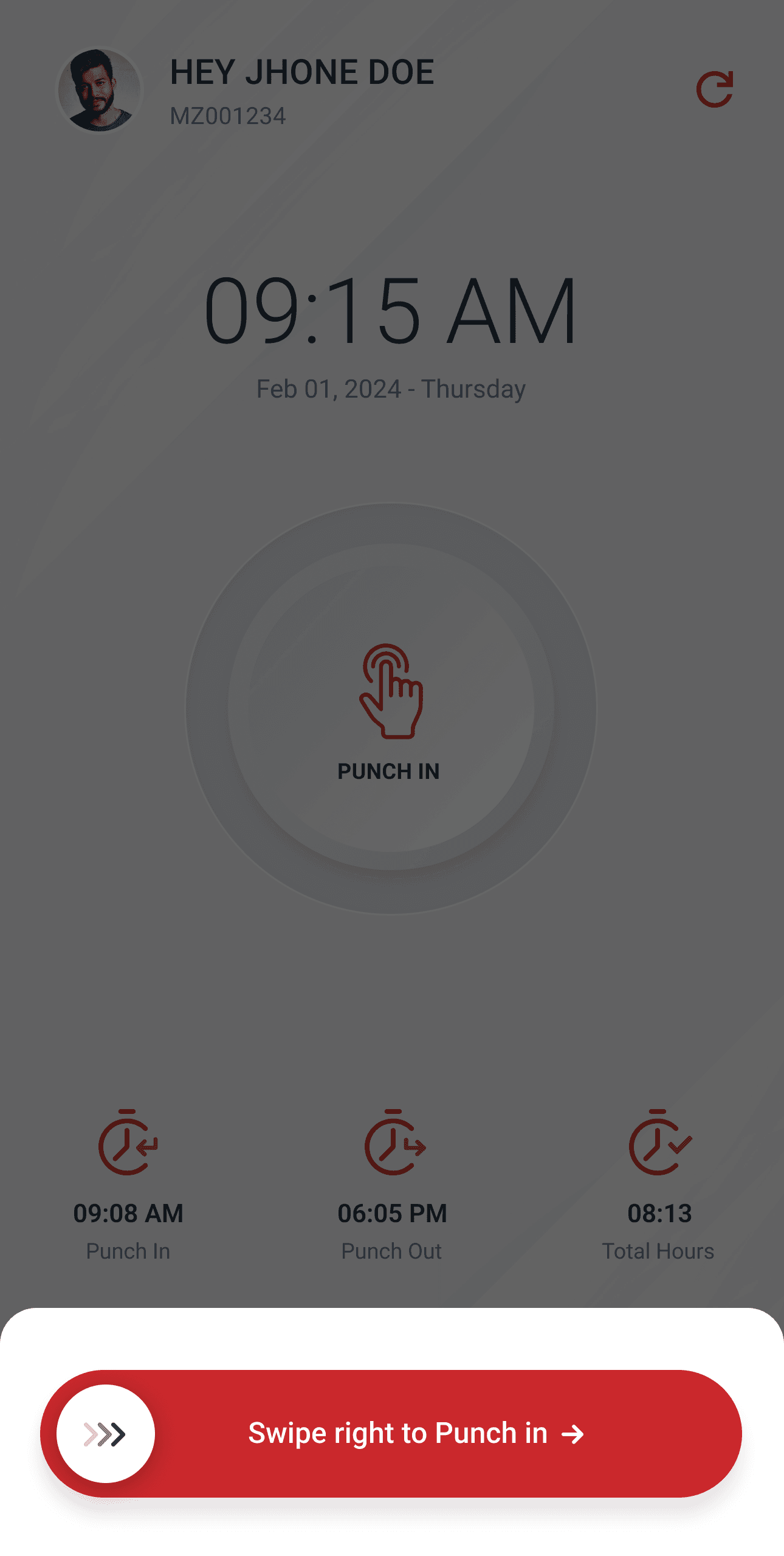 Punch in — variant 2