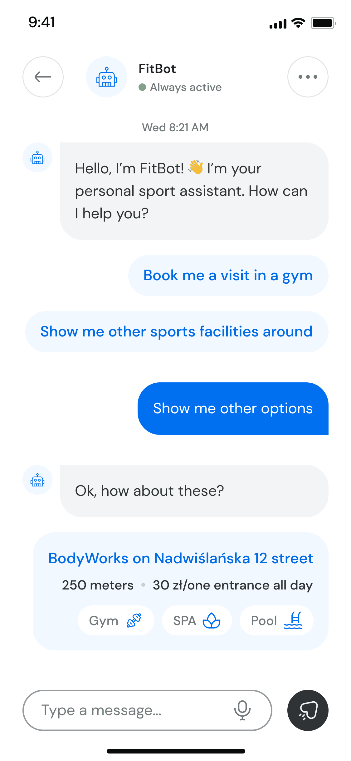 Chat page